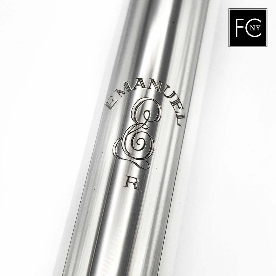 Emanuel Headjoint #220811 - sterling silver, 14K gold lip plate and riser, R Cut  New 