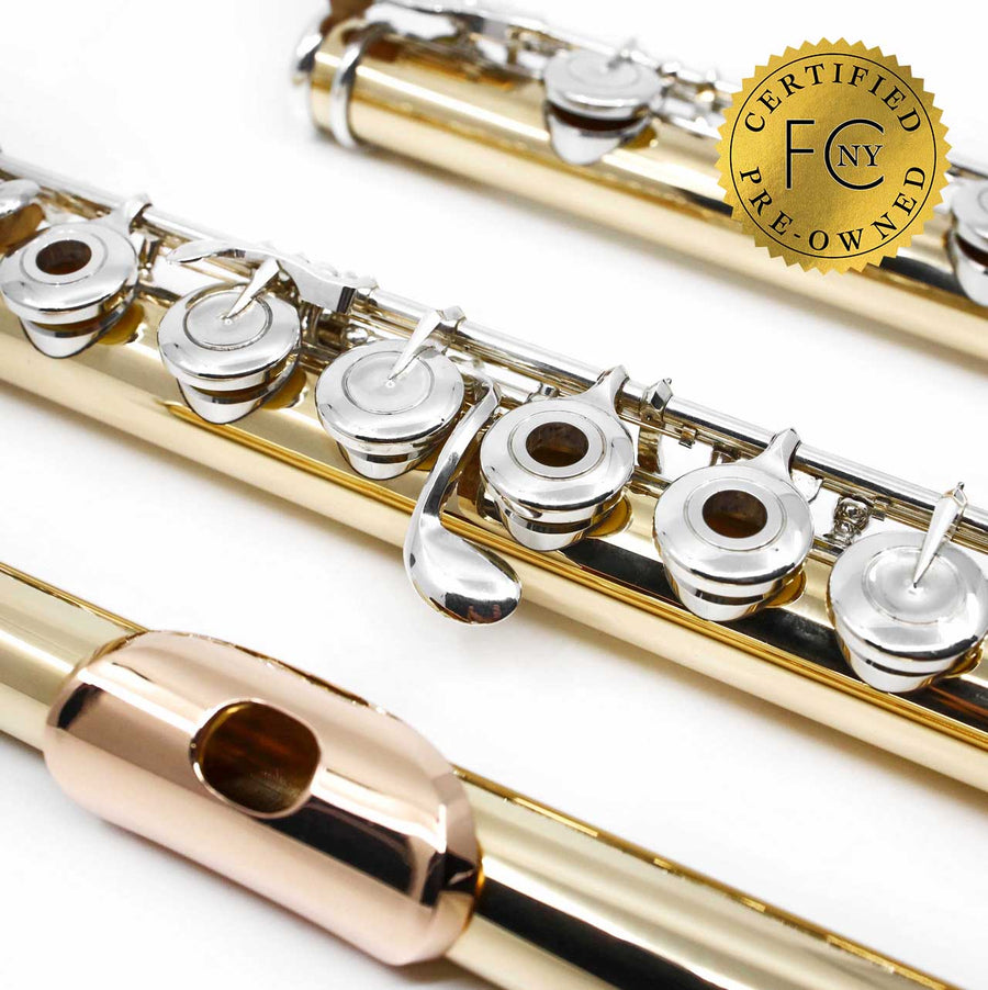 Goosman #424 - 14K Gold Flute, inline G, B footjoint, 18K gold lip plate