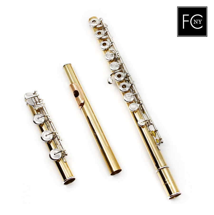 Goosman #424 - 14K Gold Flute, inline G, B footjoint, 18K gold lip plate