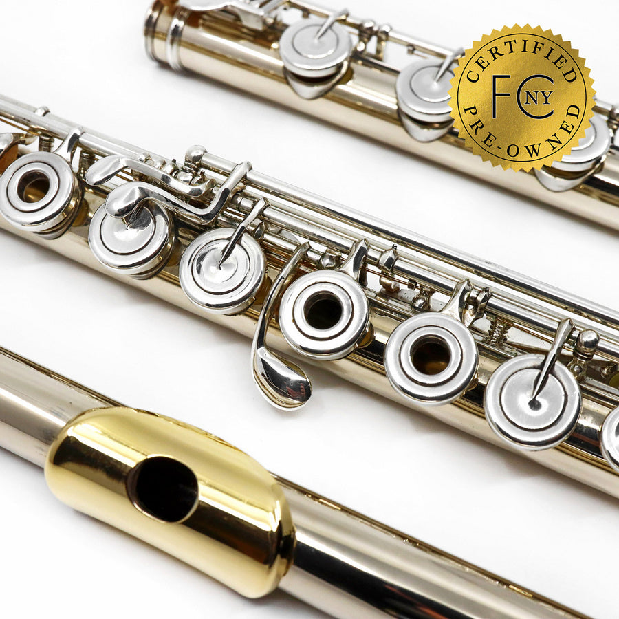 Lamberson #482 - 9K White Gold flute, inline G, C# trill key, B footjoint