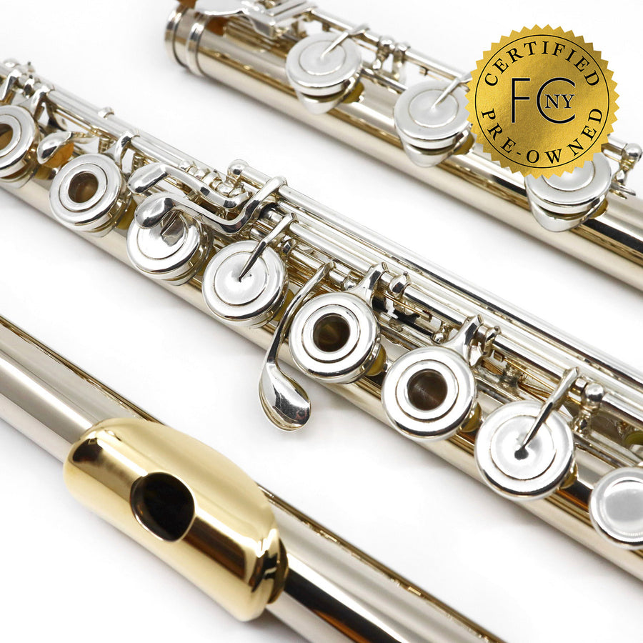 Lamberson #395 - 14K white gold flute, inline G, C# trill key, B footjoint