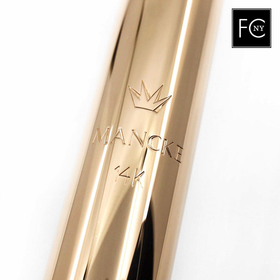 Mancke 14K Rose Gold Headjoint with Wood Lip Plate and 14K Rose Gold Riser