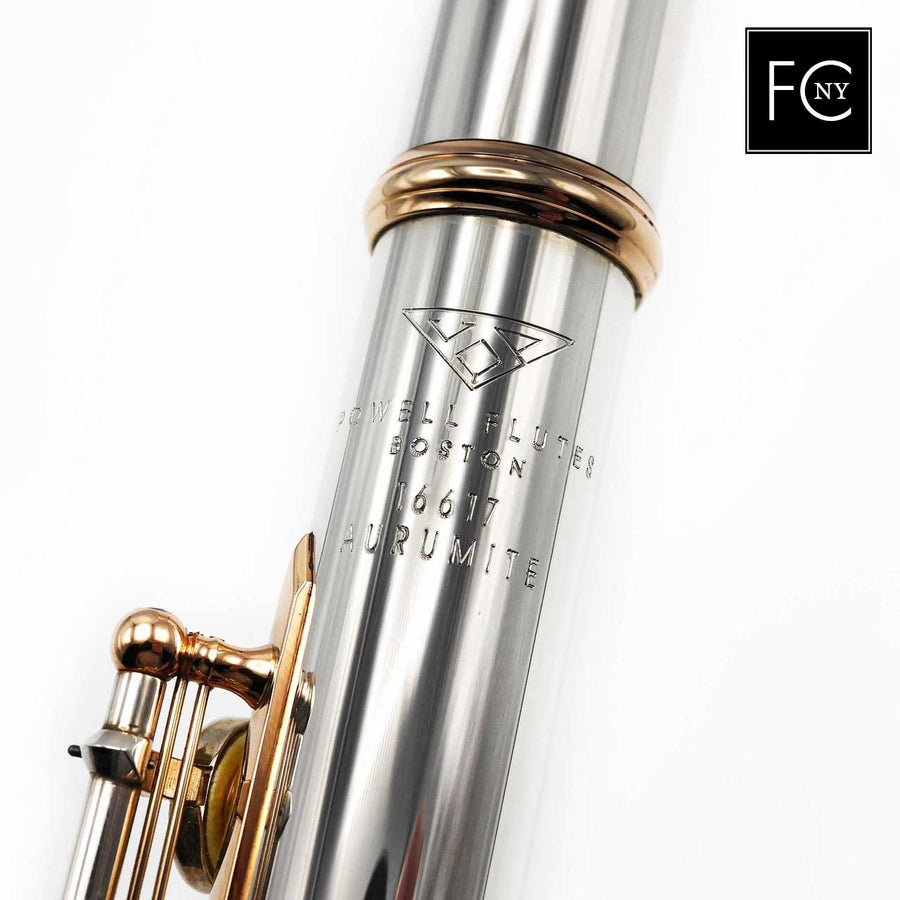 Verne Q. Powel Handmade Custom Flute in 14K Aurumite with 14K Gold Tone Holes, Rings, Ribs, and Posts  New 
