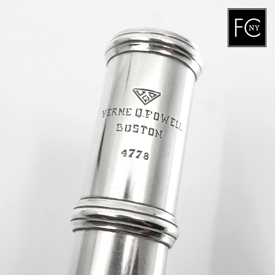 Powell Custom #4778 - Silver flute, 14K gold lip plate, inline G, B footjoint