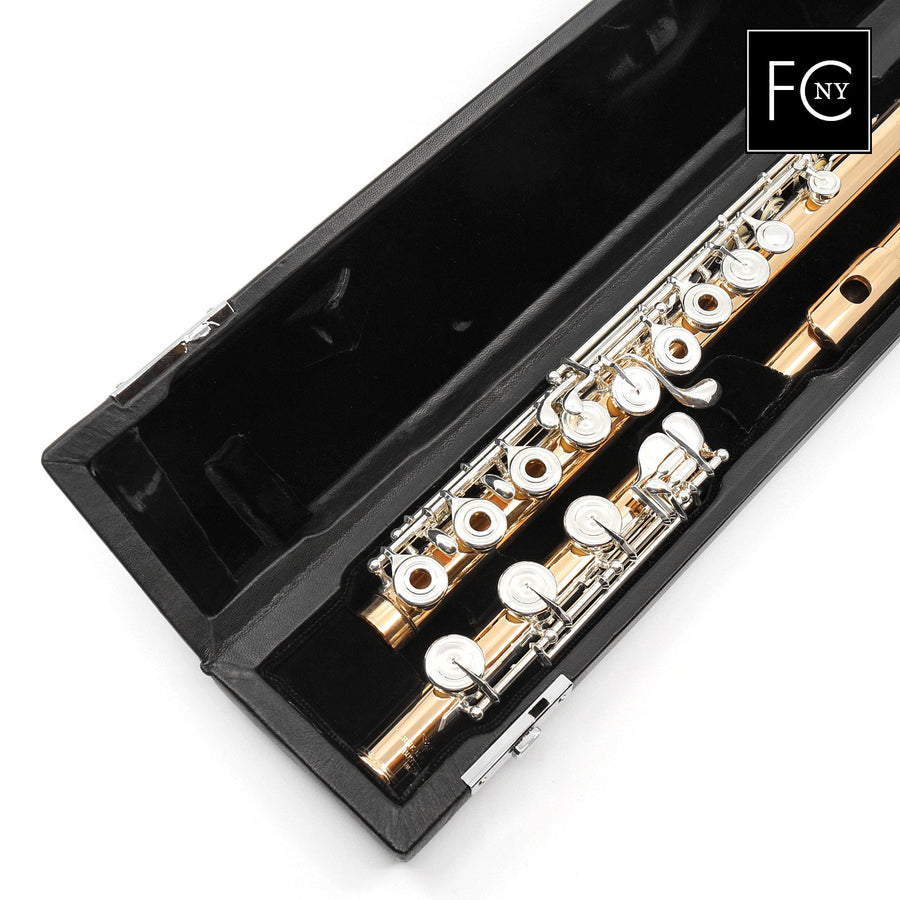 Verne Q. Powell Handmade Custom Flute in 18K Rose Gold with Silver Mechanism  New 
