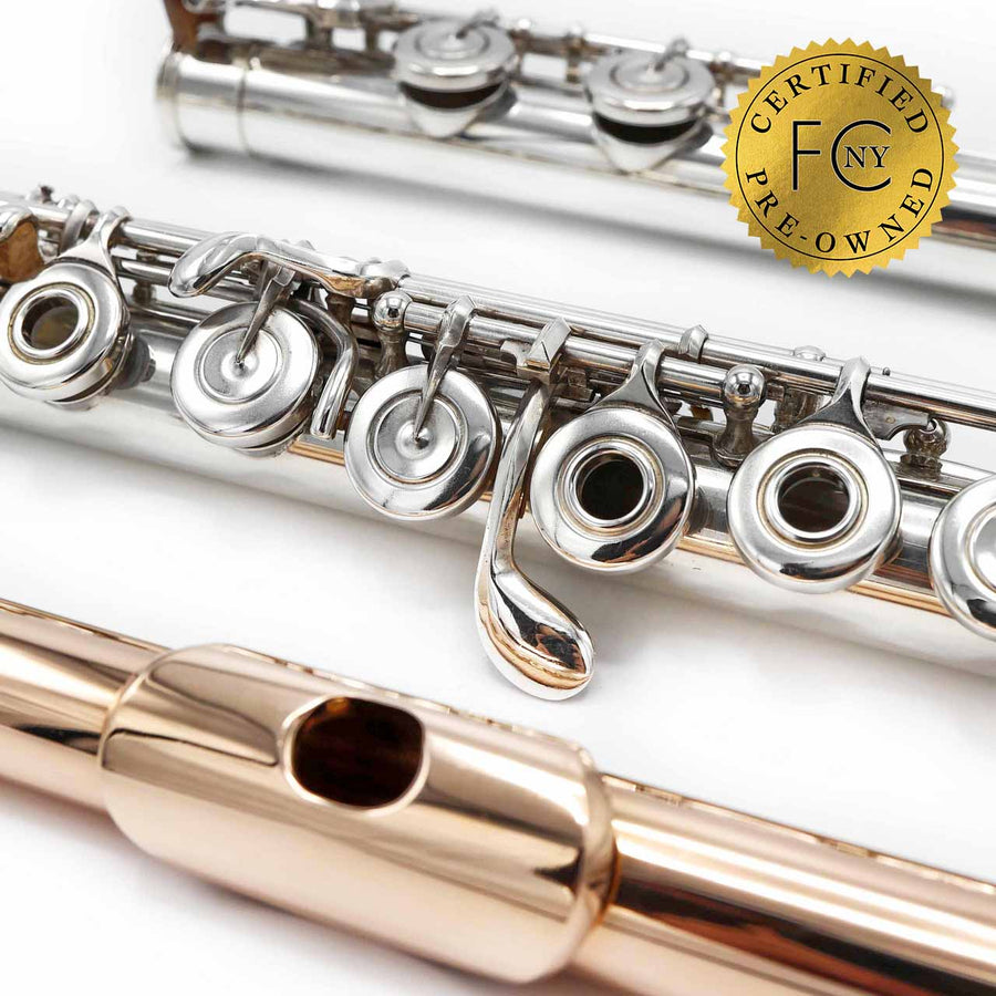 Wimberly #81 - Silver flute, offset G, Split E mechanism, C# trill key, D# roller, B footjoint, 9K gold headjoint