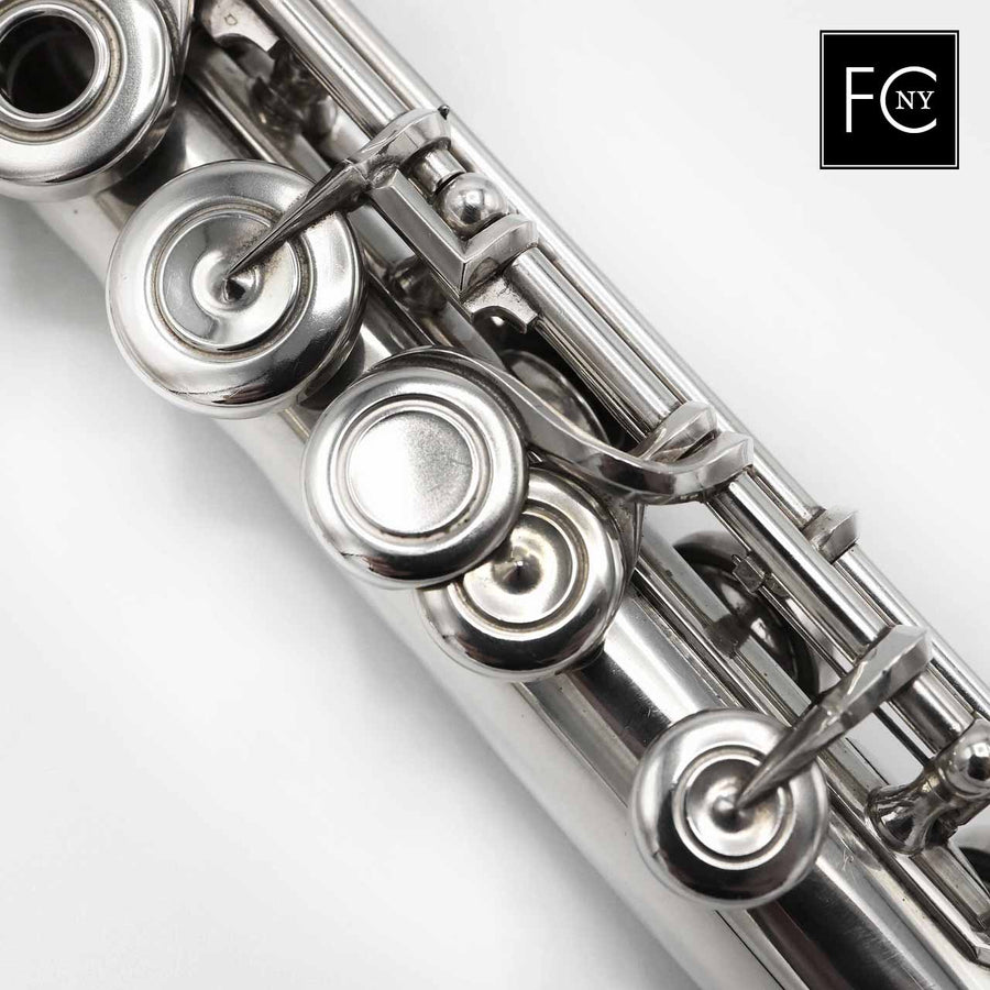 Wimberly #81 - Silver flute, offset G, Split E mechanism, C# trill key, D# roller, B footjoint, 9K gold headjoint