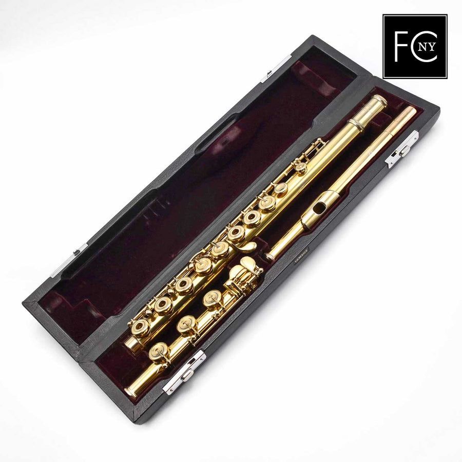 Yamaha 892 #2923 - Gold-plated sterling silver flute, inline G, on/off split E mechanism, B footjoint